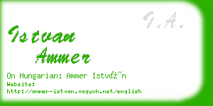 istvan ammer business card